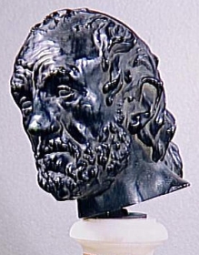 Mask of the man with the broken nose, bronze, Muse d'Orsay