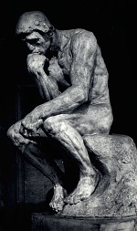 The large plaster cast of the Thinker in Poznan