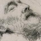 Rodin on his deathbed, drawn by Andrea Klumpke