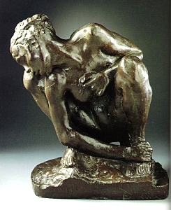 The Crouching Woman, bronze
