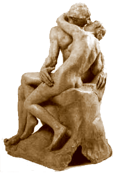 The Kiss, terracotta, 78.7 cm high, ca.1882