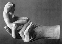 The Hand of Rodin, posthumous composition, plaster, Philadelphia Rodin Museum