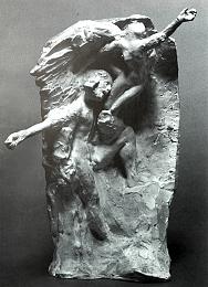 'The Poet and Love' (plaster, 1896, Philadelphia Rodin Museum)